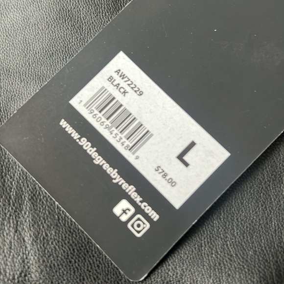 NWT Shiny black REFLEX 90 degree Black High-Waisted faux leather Leggings - Picture 5 of 8